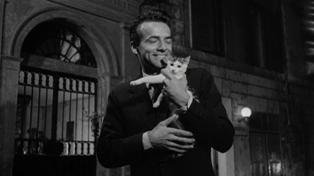 Un Amore a Roma - Love in Rome - Marcello Peter Baldwin holding tabby and white kitten