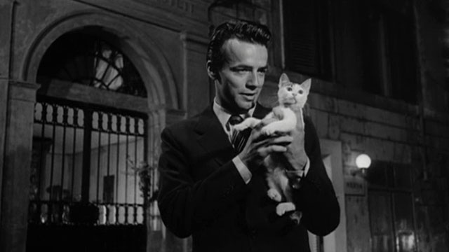 Un Amore a Roma - Love in Rome - Marcello Peter Baldwin holding tabby and white kitten