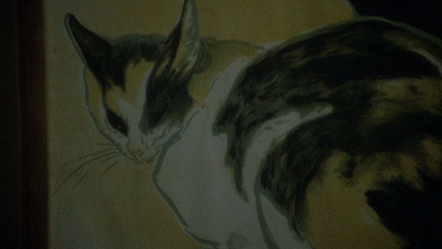 Blood From the Mummy's Tomb - painting of calico cat