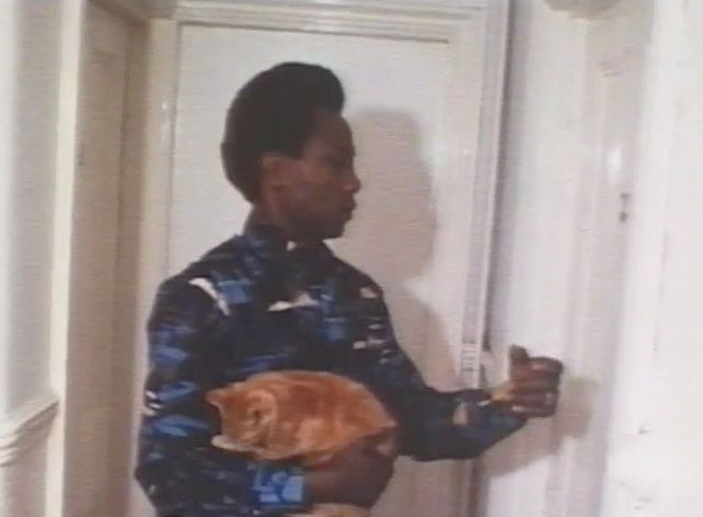 Boys and Girls Together - ginger tabby kitten being held outside door by Leroy Anthony Thomas