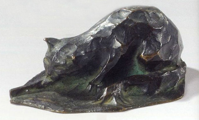 Camille Claudel - sculpture of cat