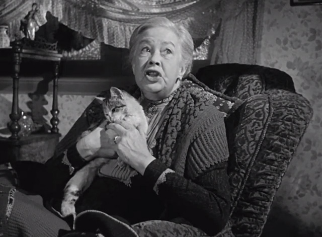 Cry of the City - Pruett mother Kathleen Howard holding white and tabby cat