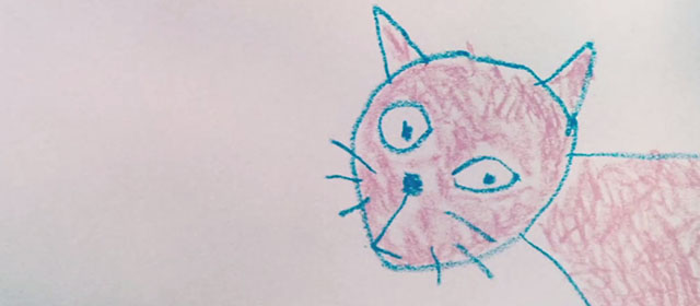 Death Game - child's drawing of a cat