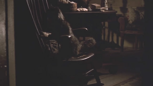 Ethan Frome - long-haired tabby cat in rocking chair