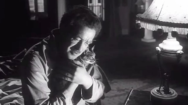 Faces in the Dark - Hammond John Gregson hugging Manx tabby cat