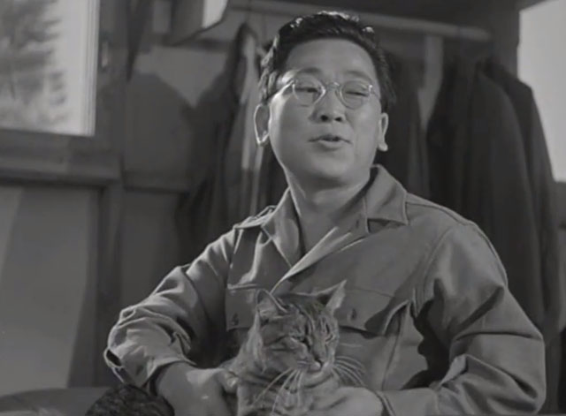 Go For Broke - tabby cat in lap of Frank Akira Fukunaga