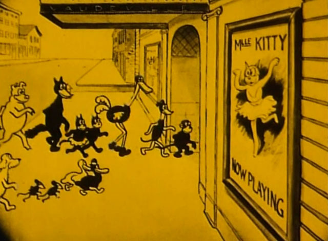 Henry's Busted Romance - cartoon black cats and other animals entering Opera House