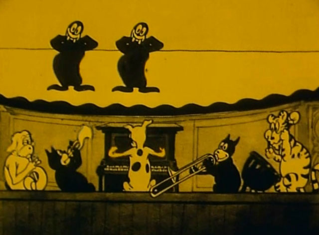 Henry's Busted Romance - cartoon black cats playing in orchestra