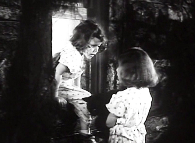 Honeymoon, Limited - black cat Grandma being carried out of window by little girls June and Joy Filmer