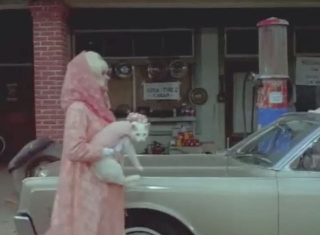 Las Vegas Hillbillys - Tawny Jayne Mansfield carrying white cat to car