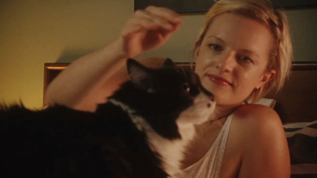 Listen Up Philip - Ashley Elisabeth Moss with longhair tuxedo cat Gadzookey Fluffy