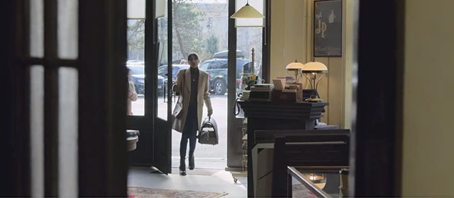 The Protégé - Seema Taj Atwal entering bookstore with cat carrier