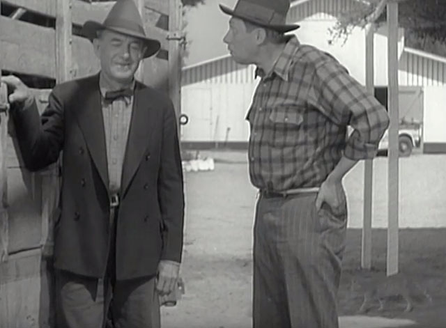 Racing Lady - tabby cat walking behind Tom Harry Carey and Warbles Ray Mayer