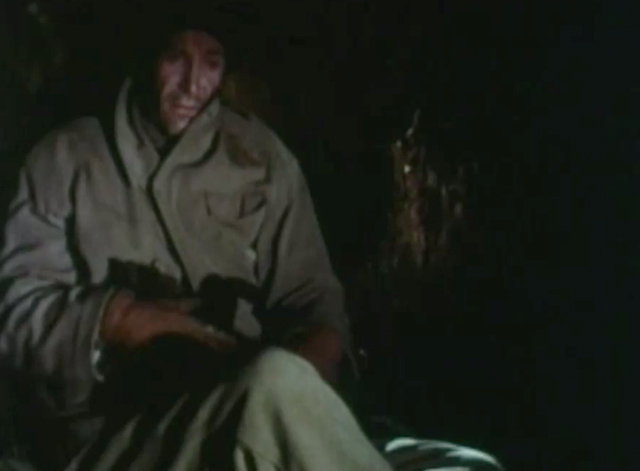 Rogue Male - Robert Hunter Peter O'Toole holding deceased black cat Asmodeus in underground shelter