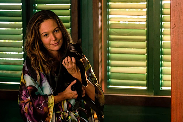 Serenity - Constance Diane Lane holding black cat