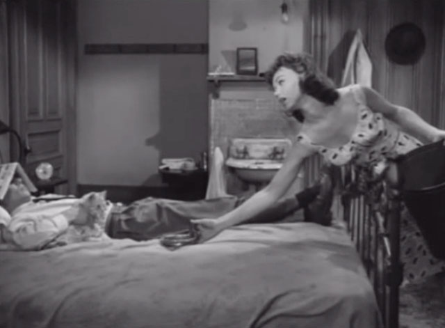 Short Cut to Hell - Kyle Robert Ivers lying on bed with longhair tabby cat with Daisy Yvette Vickers