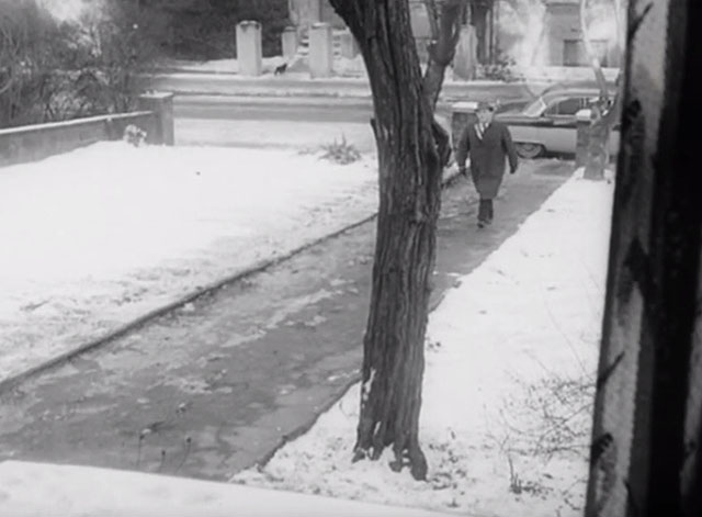 The Silent Playground - black cat in background behind Inspector Duffy Bernard Archard and Sgt. Clark Basil Beale