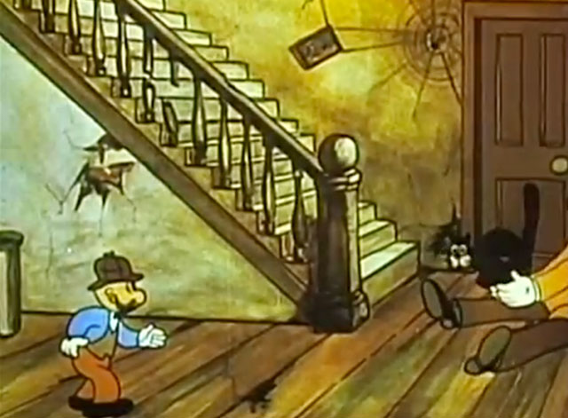 Slick Sleuths - Mutt and Jeff with cartoon black cat