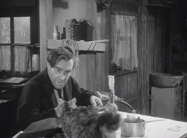 A Time to Kill - Phineas John Le Mesurier at table with tabby cat