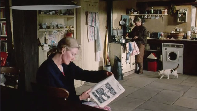 Wetherby - Jean Vanessa Redgrave passing calico cat with Marcia Judy Dench