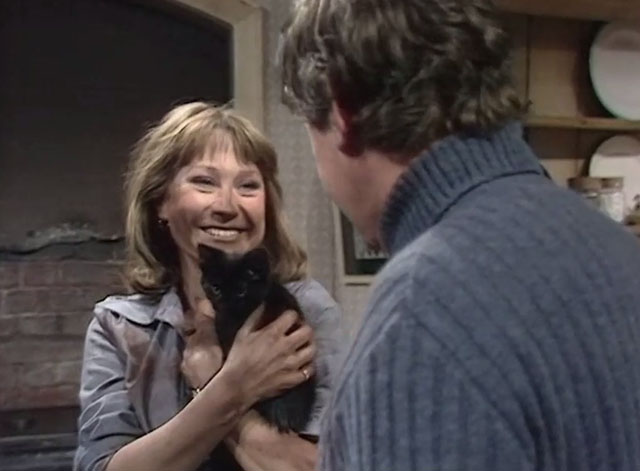 The Good Life - The Weaker Sex? - black kitten held by Barbara Felicity Kendal with Tom Richard Briers