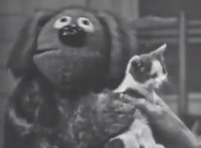 The Jimmy Dean Show - Episode 1.25 - Muppet Rowlf the dog holding calico kitten Fluffy