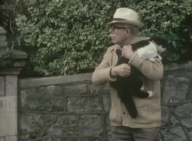 Rumpole of the Bailey - Rumpole and the Alternative Society - confused eldedly man holding tuxedo cat