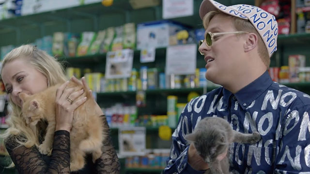 Search Party - Frenzy - Elliott John Early and Portia Meredith Hagner with young kittens in pet shop