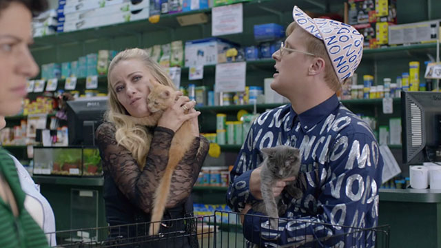 Search Party - Frenzy - Elliott John Early and Portia Meredith Hagner with young kittens in pet shop