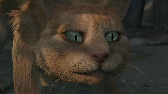 Watership Down - close up of computer animated tabby cat Puss